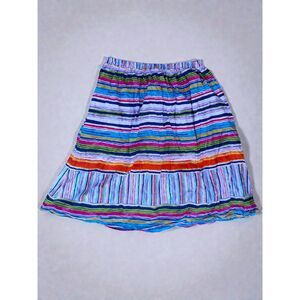 ASHLEY STEWART 26 28 Striped Skirt with Elastic Waist